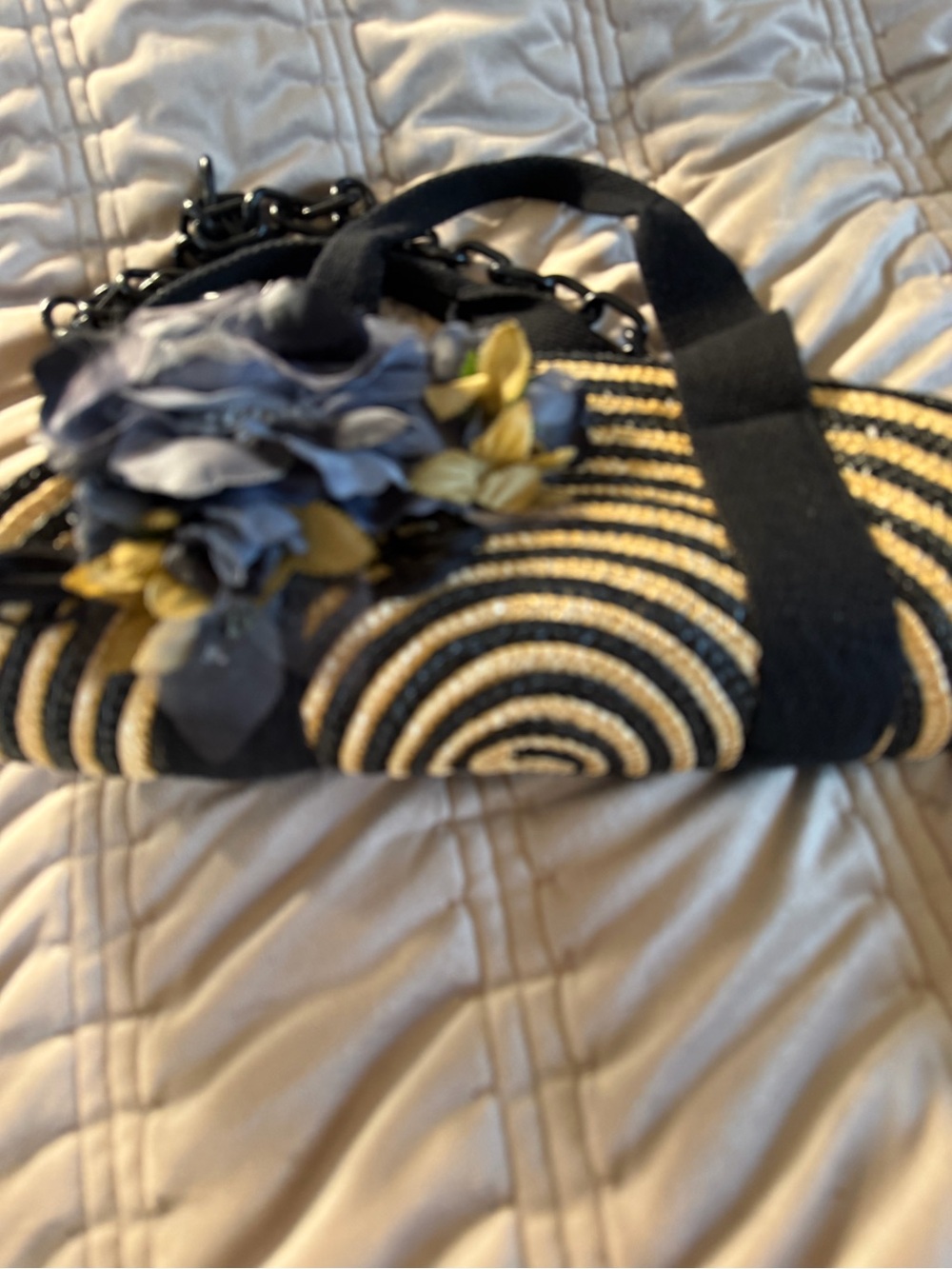 Made In Italy Authentic Kontessa Vintage Style Wicker Handbag